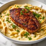 Grilled Flat Iron Steak Alfredo Recipe