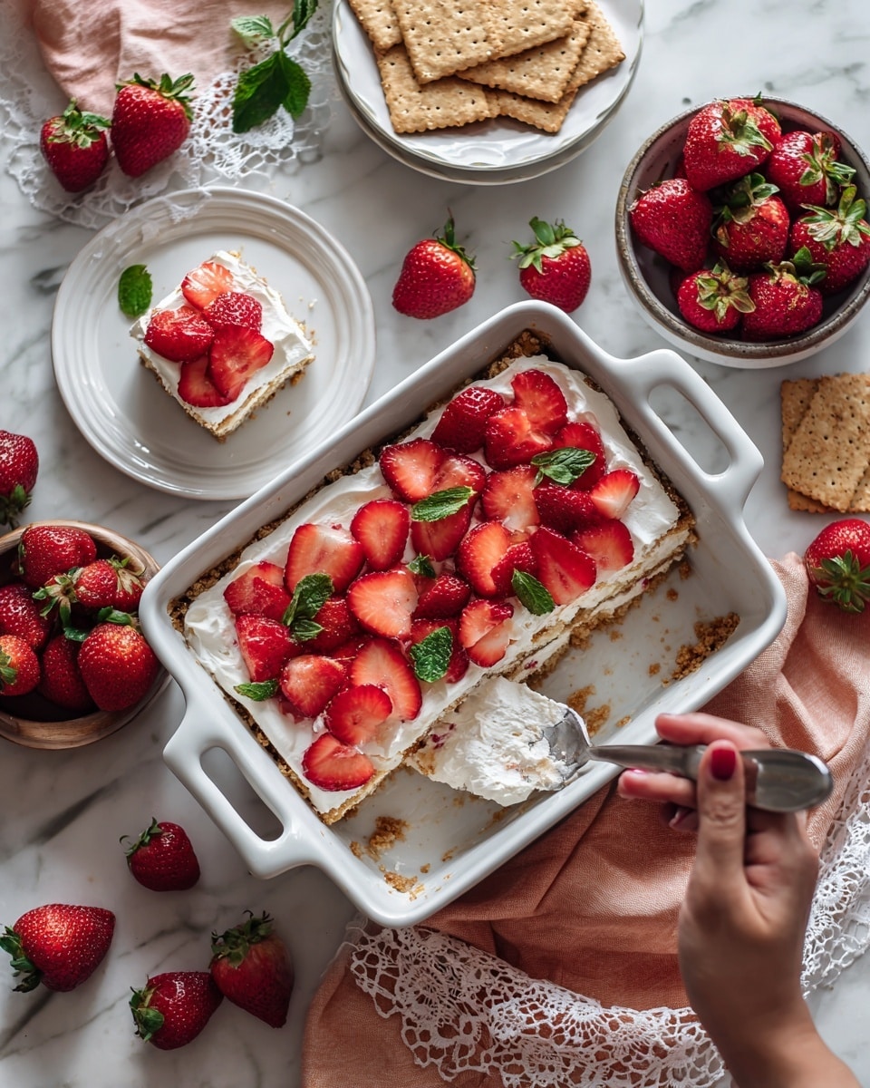 Strawberry Icebox Cake Recipe - Recipe Image
