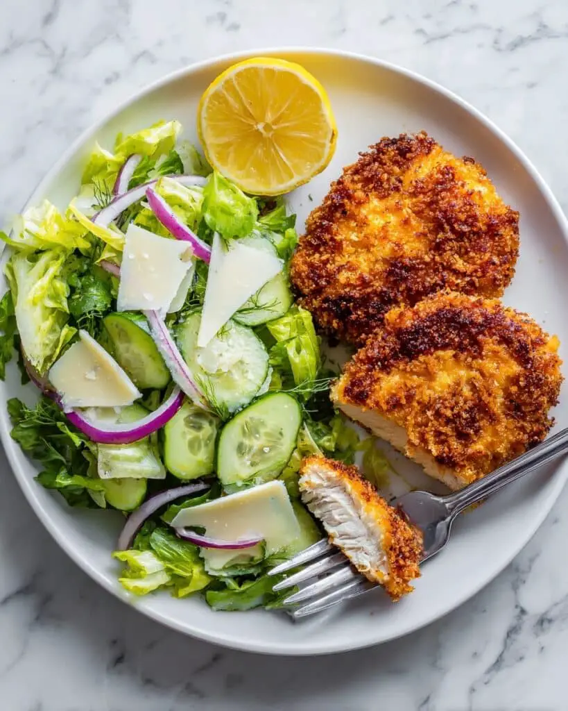 Easy Chicken Milanese with Grinder-Style Salad Recipe