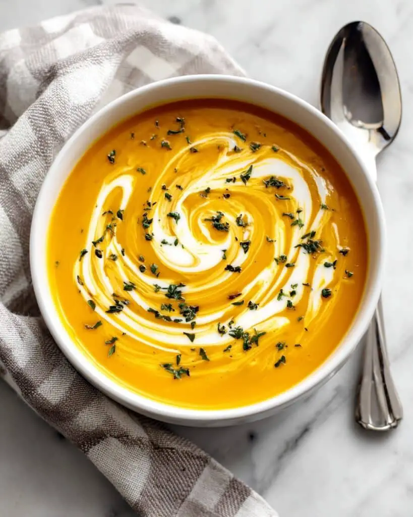 Roasted Acorn Squash Soup with Apple and Sage Recipe