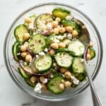 Chickpea Cucumber Salad with Feta Recipe