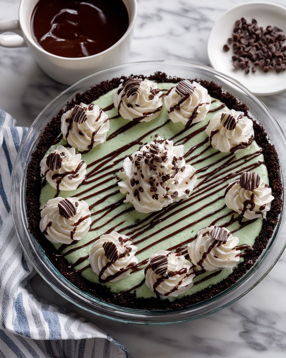 Mint Chocolate Chip Ice Cream Pie Recipe - Recipe Image