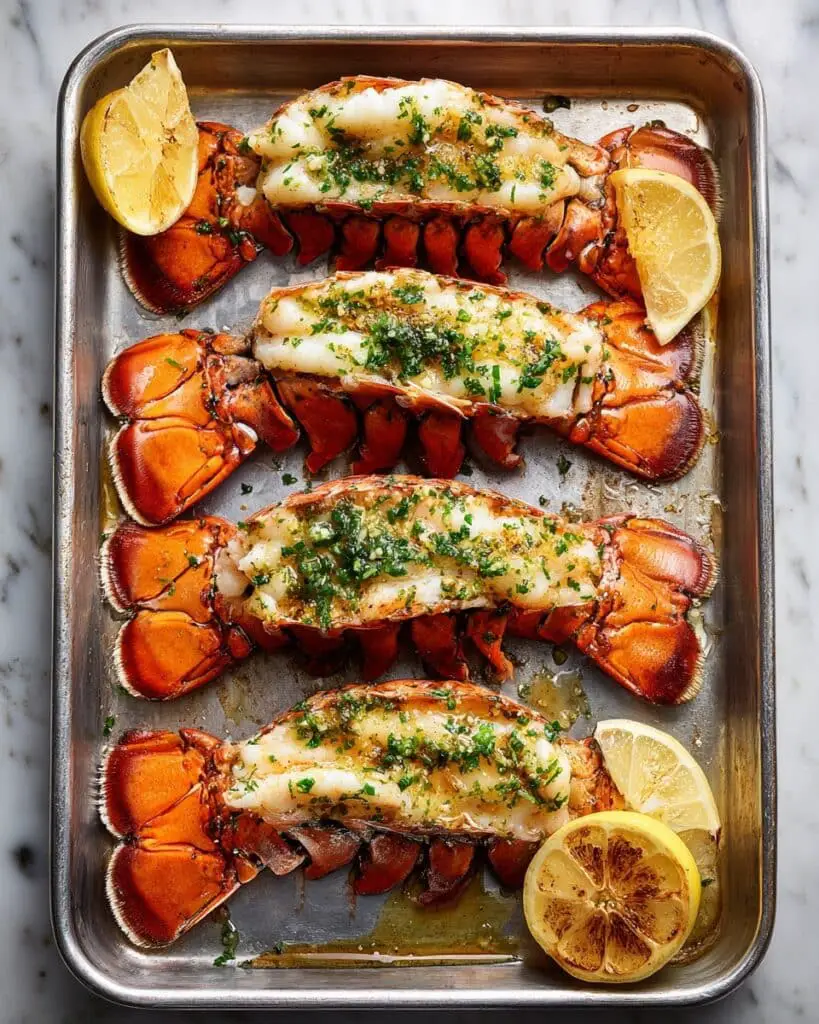 Baked Lobster Tail with Garlic Butter and Lemon Recipe