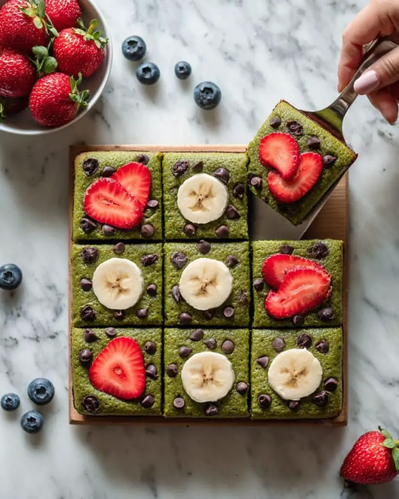 Spinach Banana Sheet Pan Pancake Recipe