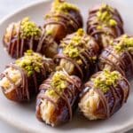 Chocolate Dates with Pistachio-Kataifi Filling and Drizzle Recipe
