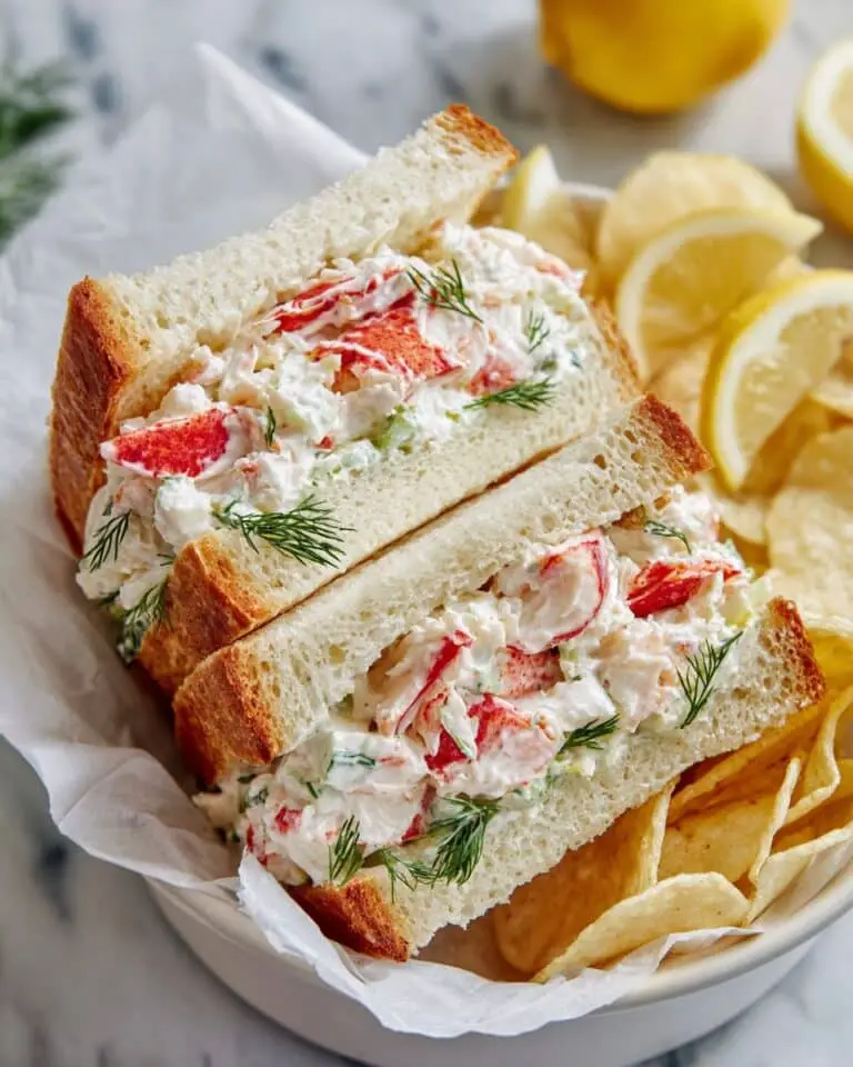 Crab Salad with Dill and Lemon on Croissants Recipe