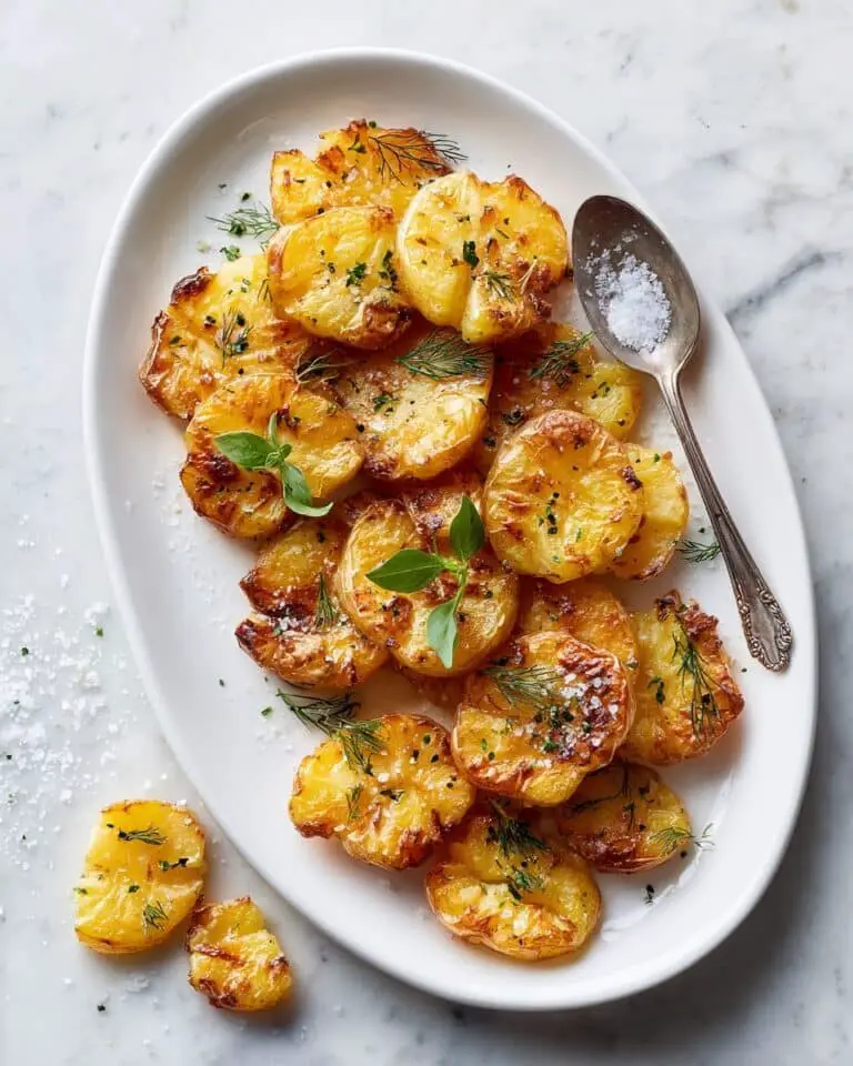 Crispy Salt and Vinegar Smashed Potatoes Recipe