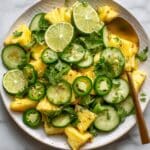Spicy Pineapple Cucumber Salad with Lime and Cilantro Recipe