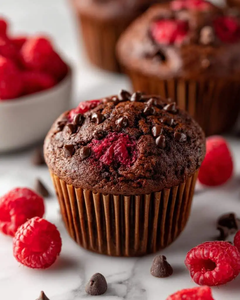 Feel-Good Chocolate Raspberry Muffins Recipe