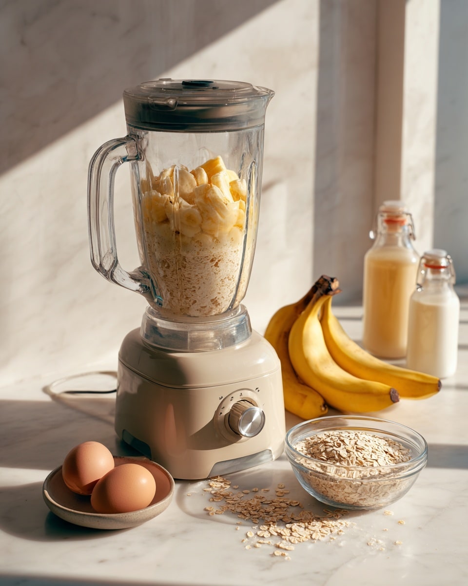 Easy Healthy Banana Oat Waffles Recipe - Recipe Image