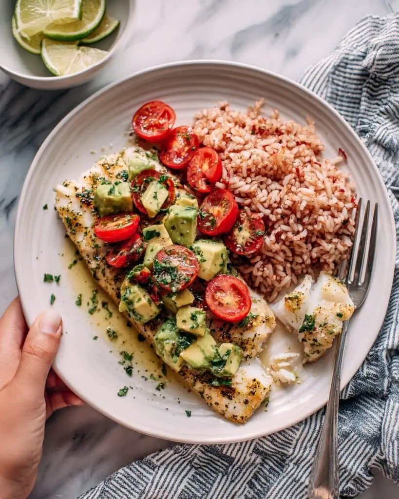 Blackened Tilapia with Avocado Tomato Salsa Recipe