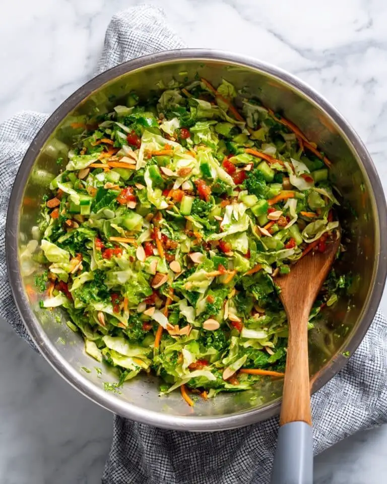 Savoy Cabbage Salad with Toasted Nuts and Ginger Dressing Recipe