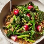 Spring Farro Salad with Roasted Vegetables and Fresh Herbs Recipe