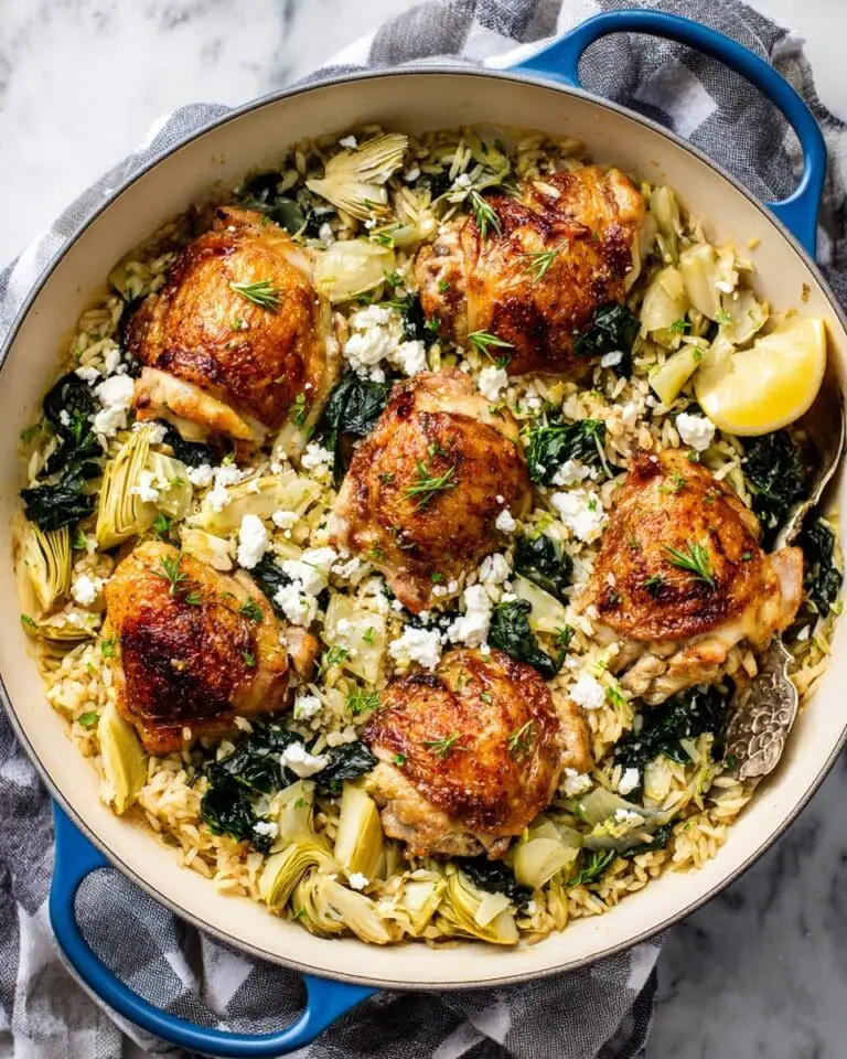 Spinach Artichoke Chicken and Rice Bake Recipe