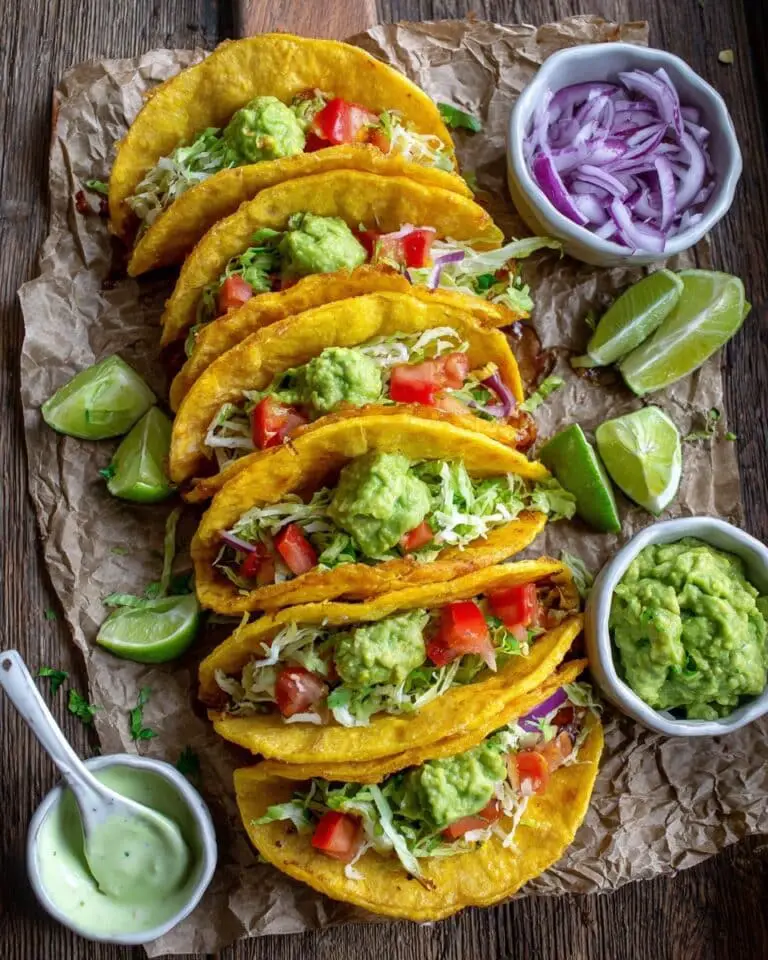 Crispy Chicken Tacos with Jalapeño Ranch and Fresh Toppings Recipe