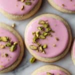Pistachio Shortbread Cookies with Raspberry Glaze Recipe