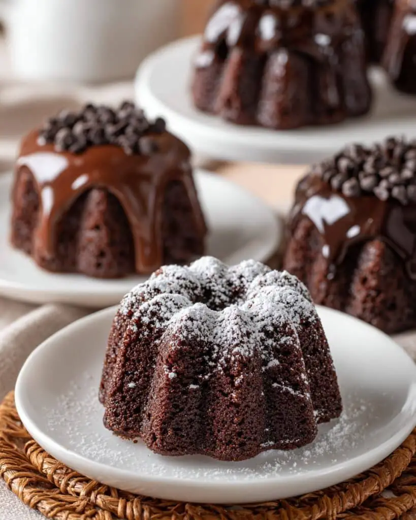 Mini Chocolate Bundt Cakes Recipe