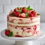 Strawberry and Vanilla Layer Cake with Strawberry Jam Frosting Recipe