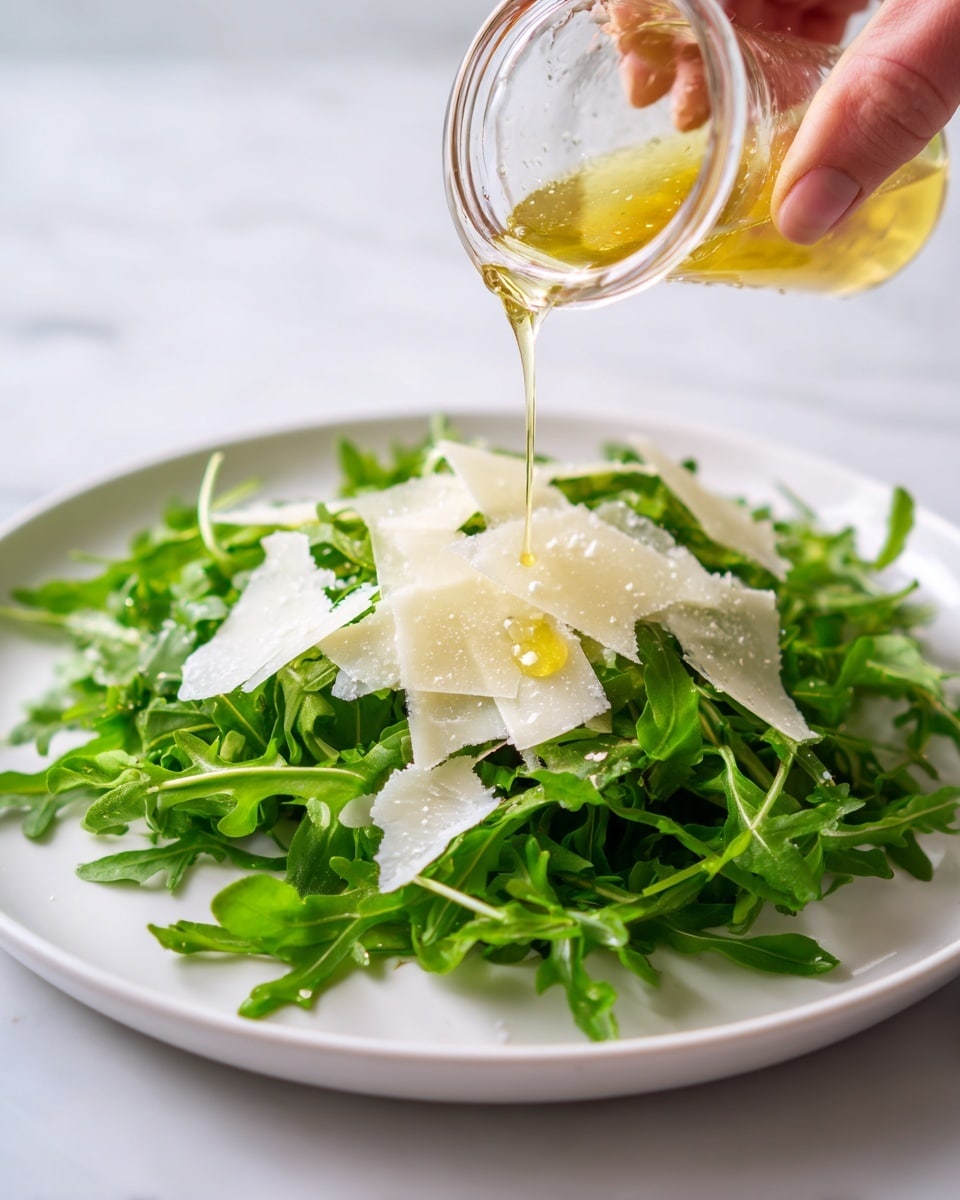 Simple Arugula Salad with Lemon Vinaigrette and Parmigiano-Reggiano Recipe - Recipe Image