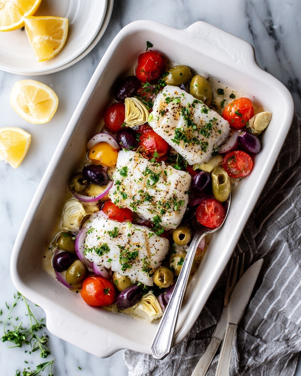 Greek Baked Cod Recipe - Recipe Image