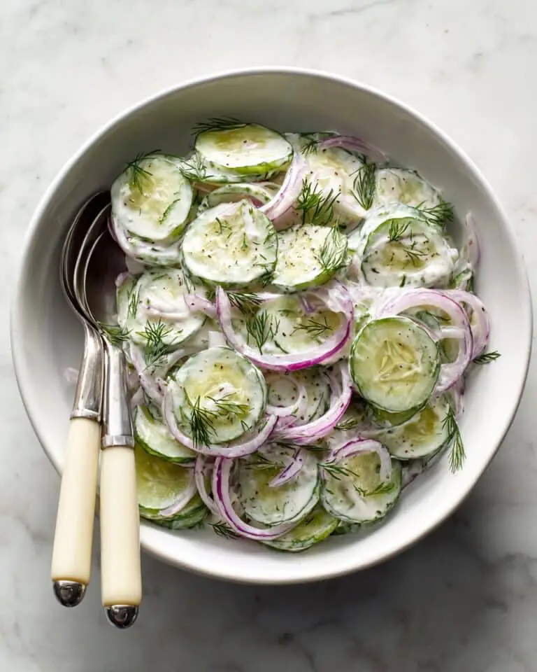 Creamy Cucumber Salad Recipe