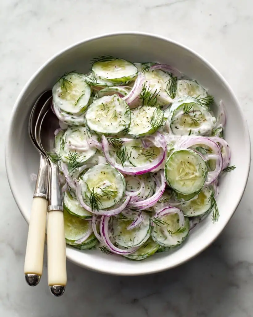 Creamy Cucumber Salad Recipe
