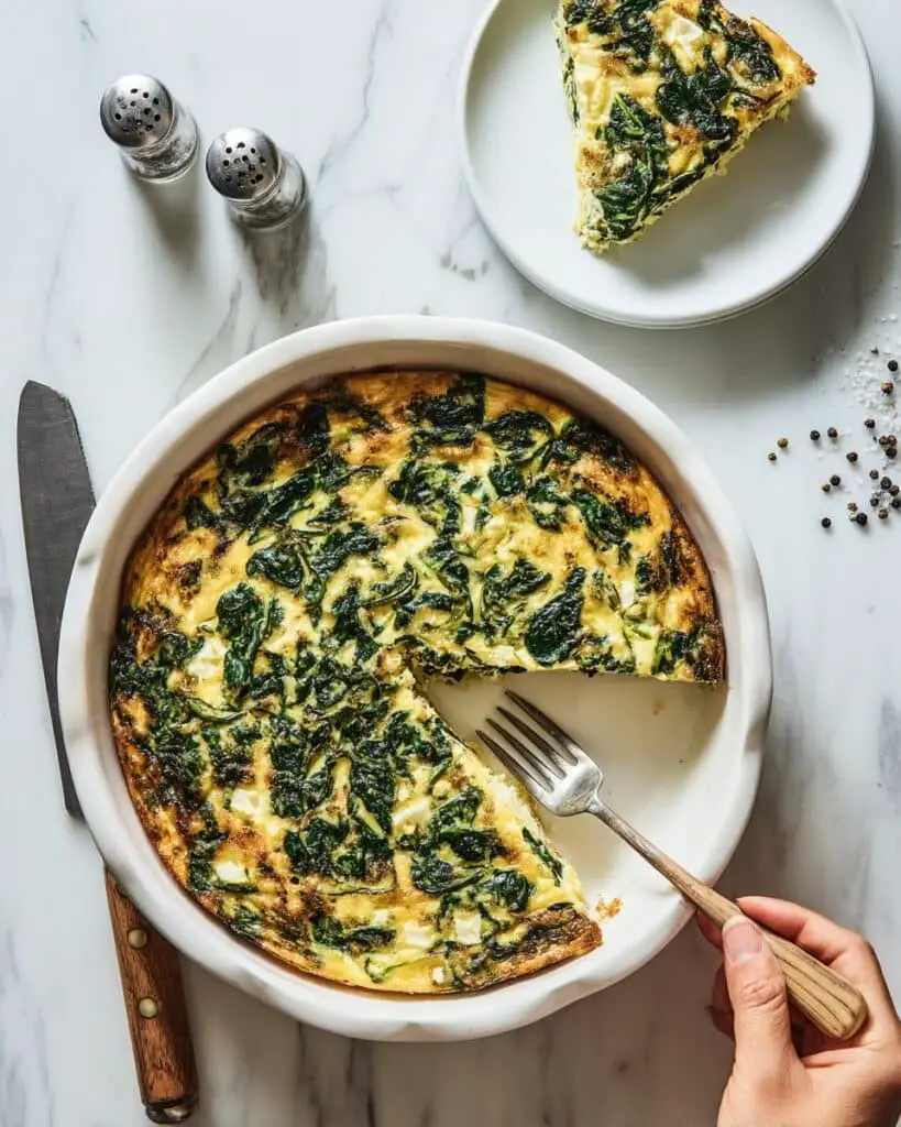Crustless Spinach and Gruyère Quiche Recipe