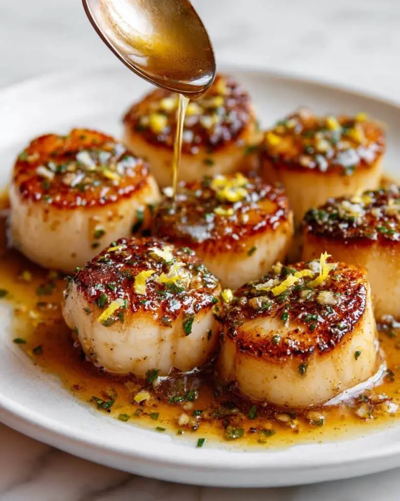 Pan Seared Scallops with Lemon Garlic Butter Recipe