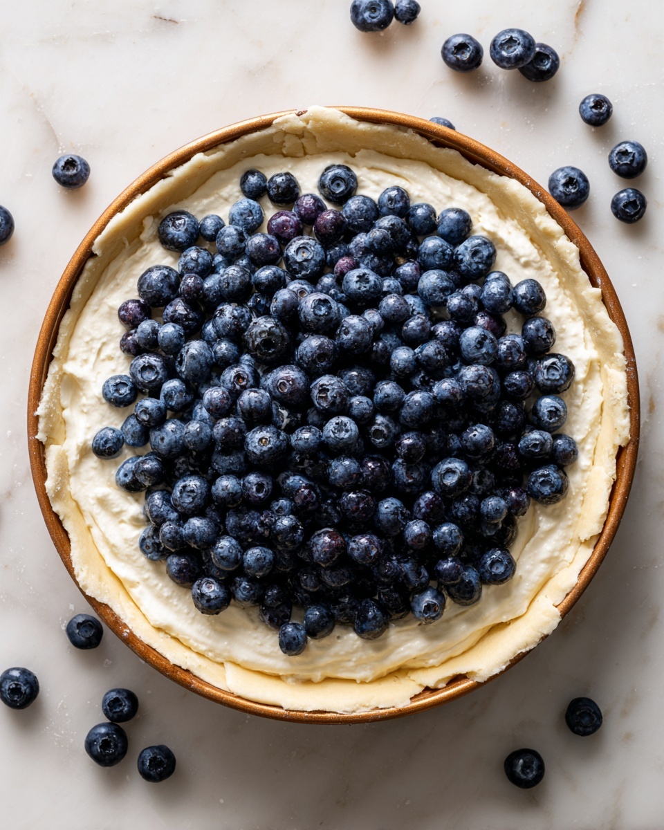 Simple Blueberry Basque Cheesecake Recipe - Recipe Image
