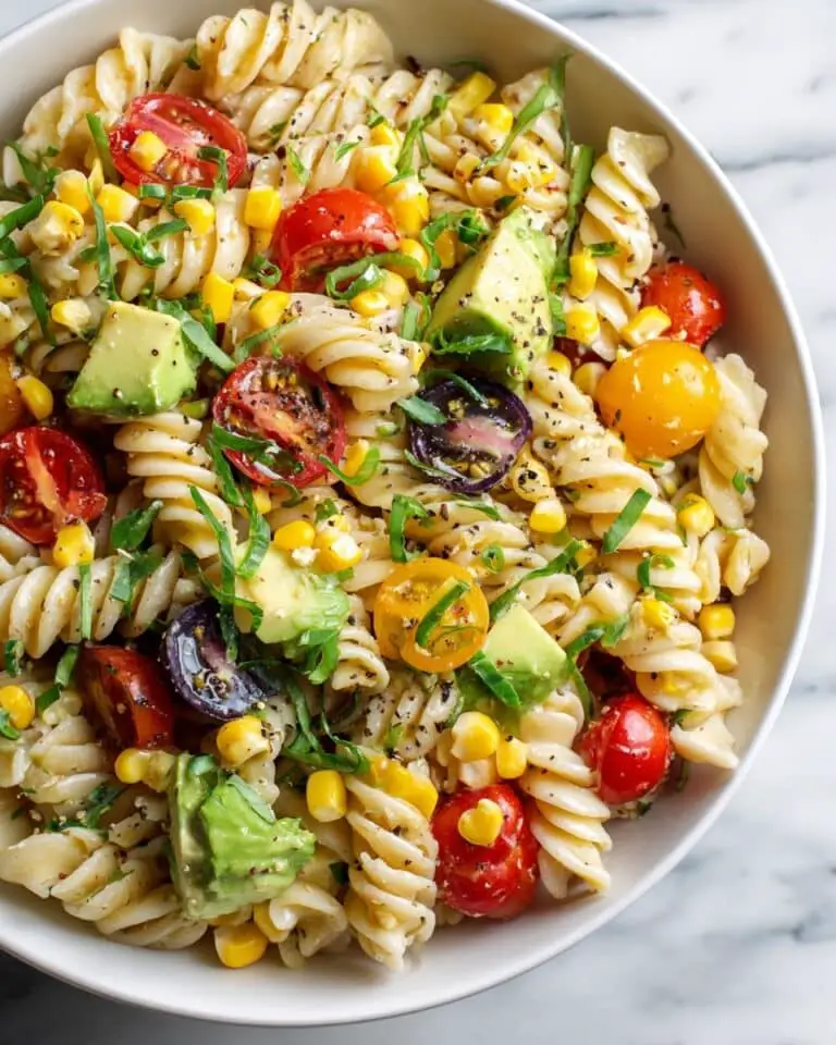 Corn, Tomato, and Avocado Pasta Salad Recipe