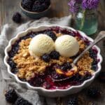 Cinnamon Maple Brown Butter Blackberry Peach Crisp Recipe