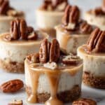 Keto Cheesecake Bites with Caramel Pecan Sauce Recipe