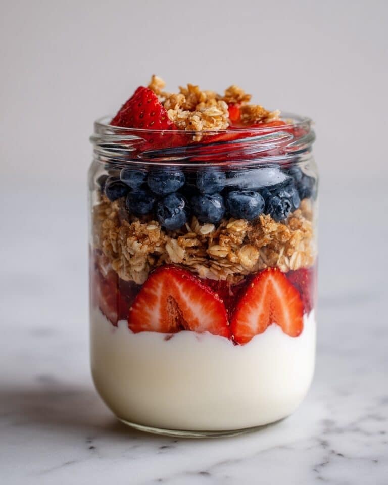 Yogurt Parfait with Berries, Granola, and Honey Recipe