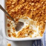 Funeral Potatoes - Cheesy Hashbrown Potato Casserole Recipe
