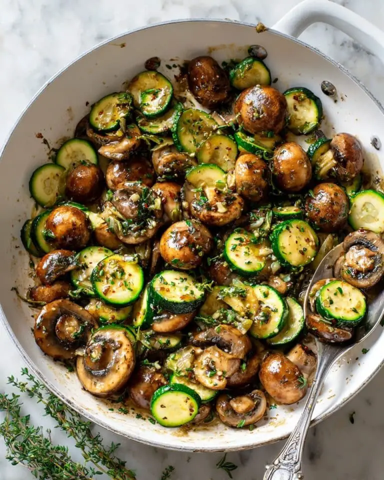 Sautéed Zucchini and Mushrooms with Garlic and Herbs Recipe