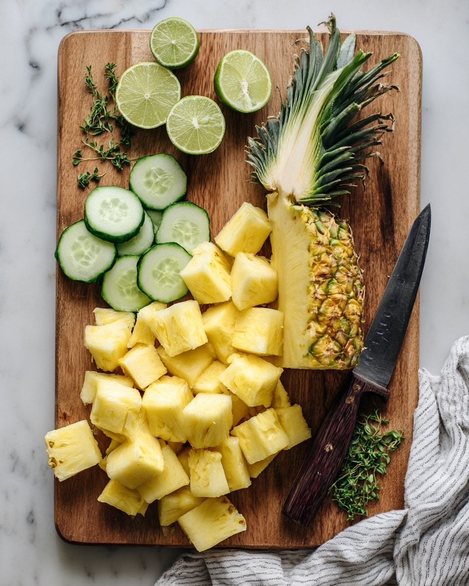 Spicy Pineapple Cucumber Salad with Lime and Cilantro Recipe - Recipe Image
