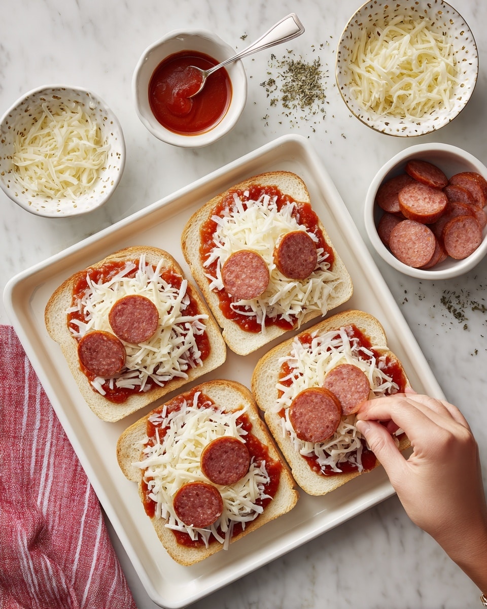 Easy Pizza Toast Recipe - Recipe Image