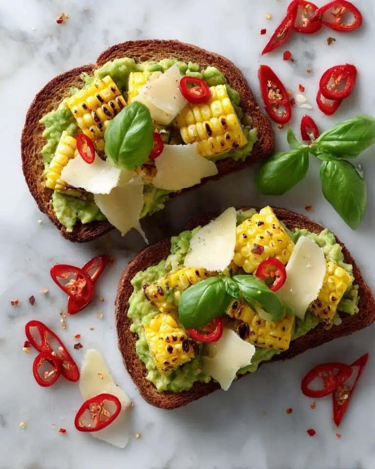 Grilled Corn and Smashed Avocado Toast Recipe