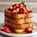 Easy French Toast with Lemon and Strawberry Topping Recipe
