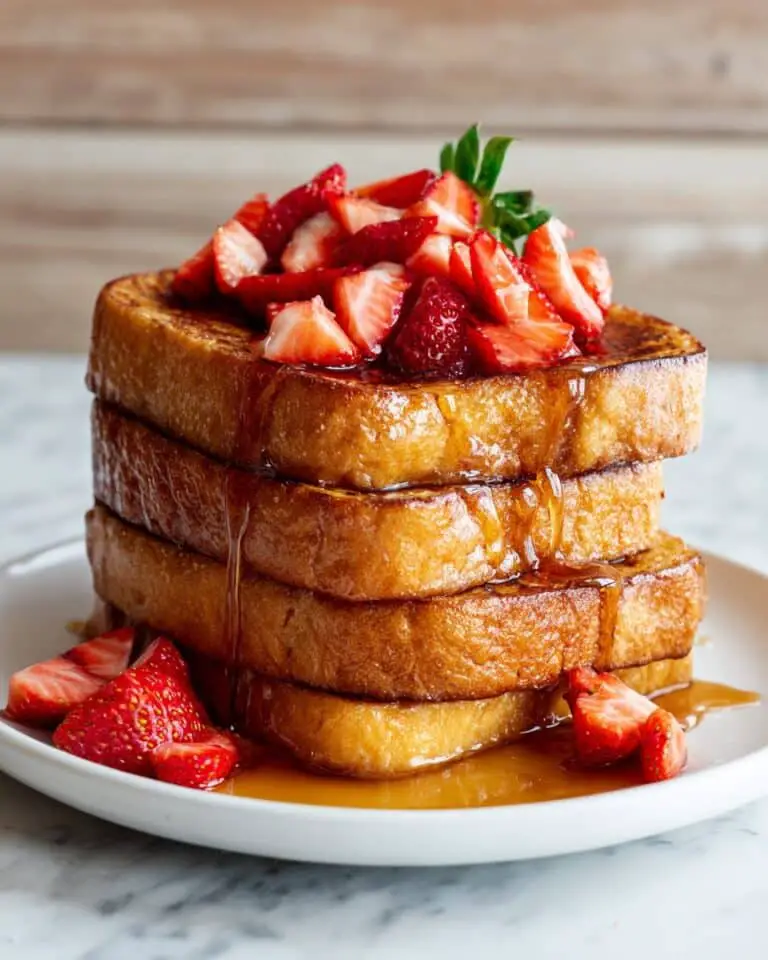 Easy French Toast with Lemon and Strawberry Topping Recipe