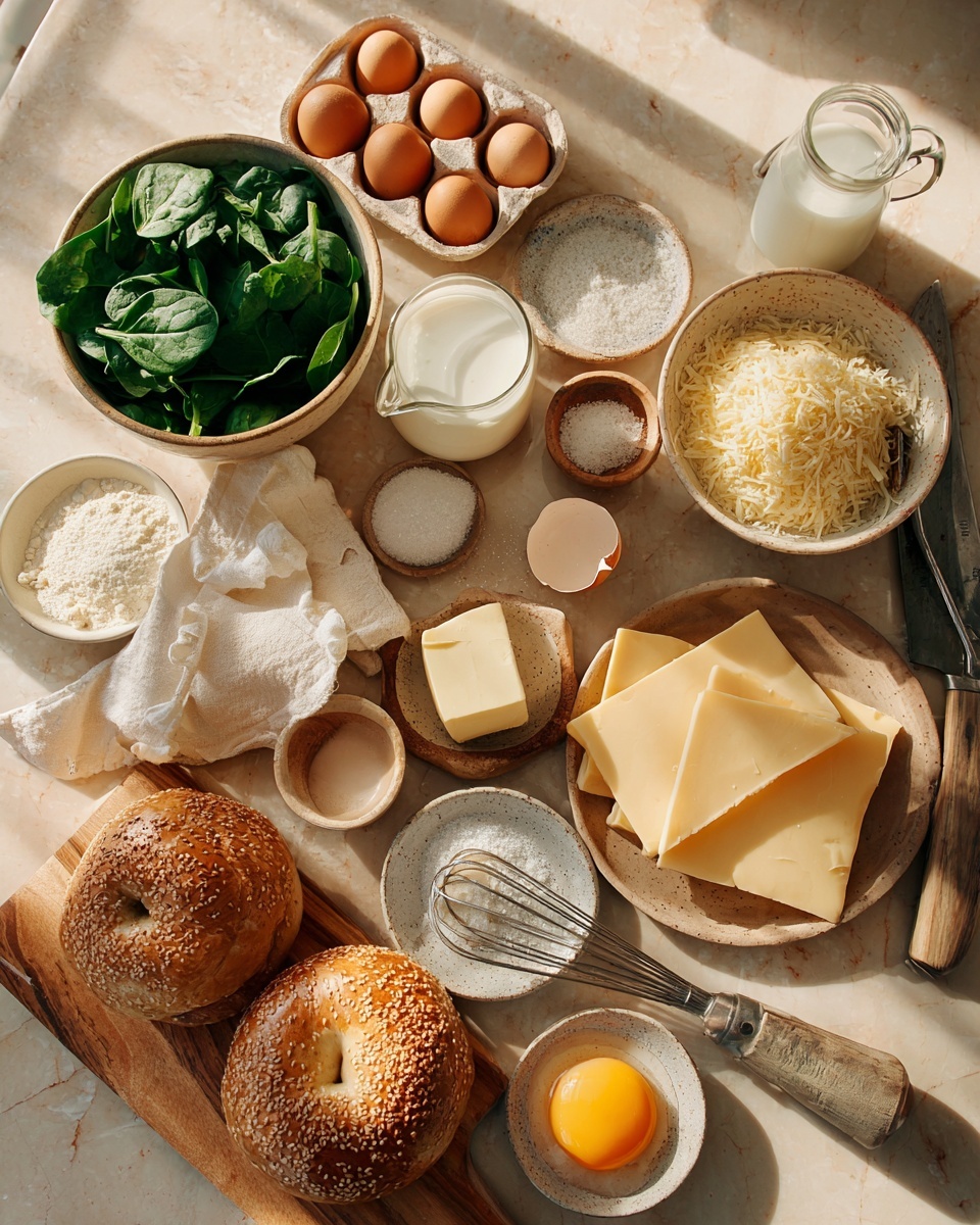 Cheesy Egg Bagel Breakfast Sandwich Recipe - Recipe Image