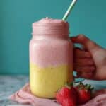 Creamy Pineapple and Strawberry Breakfast Smoothies Recipe