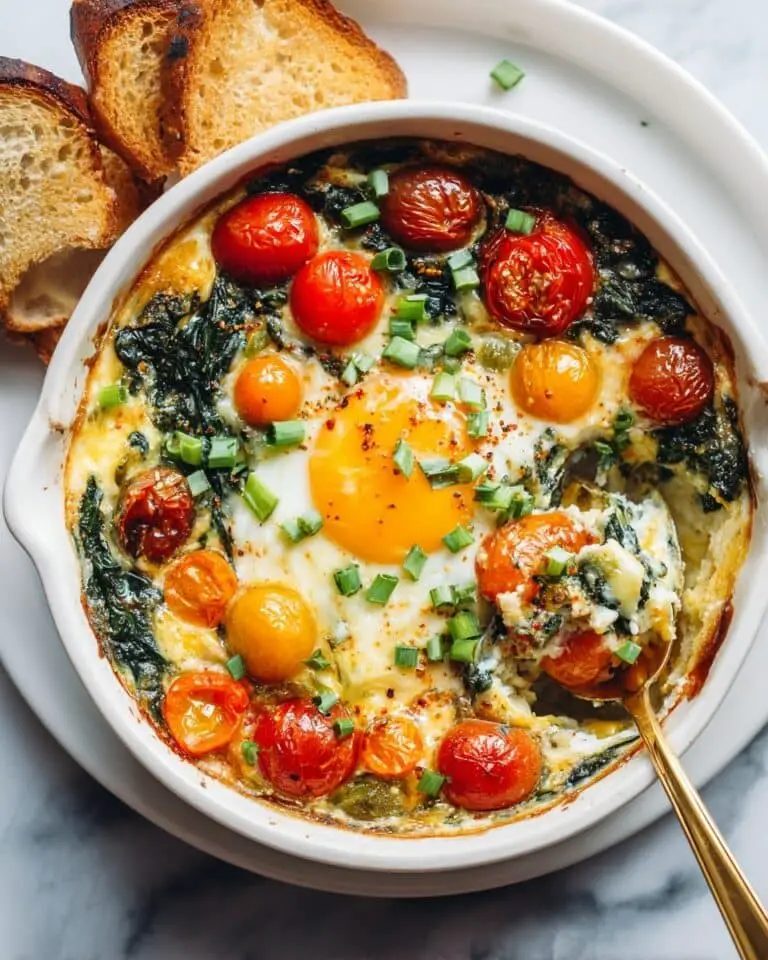Easy Baked Feta Eggs Recipe