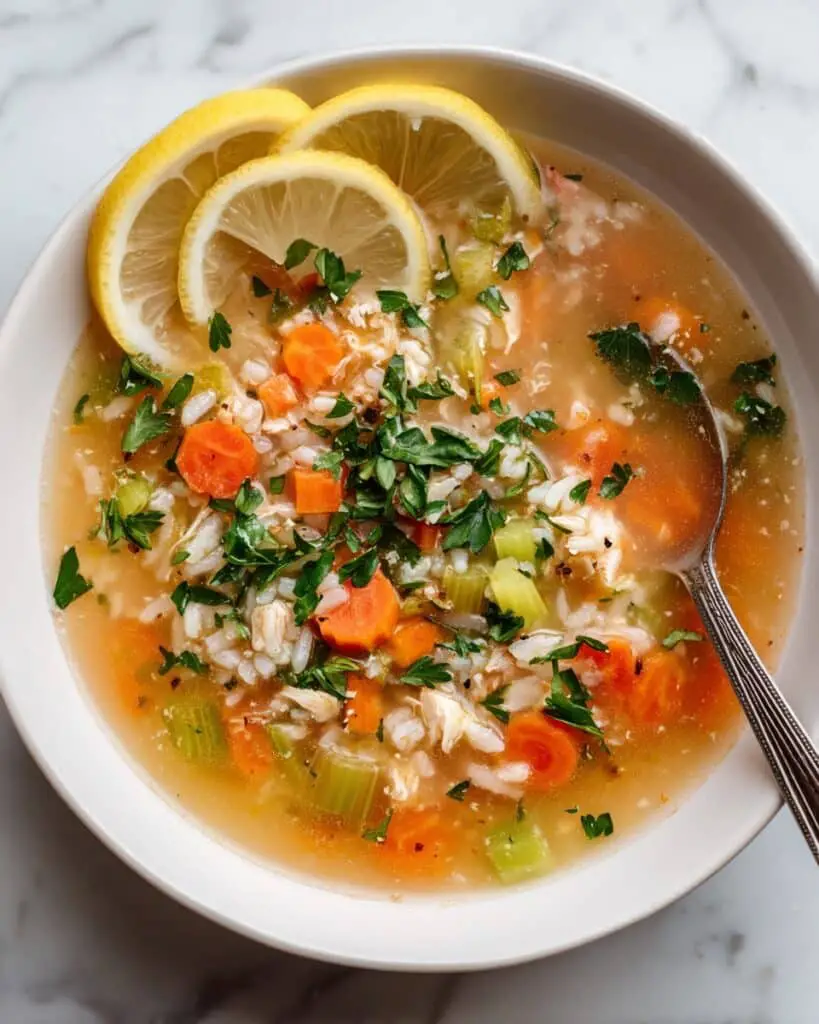 Lemon Chicken Rice Soup Recipe