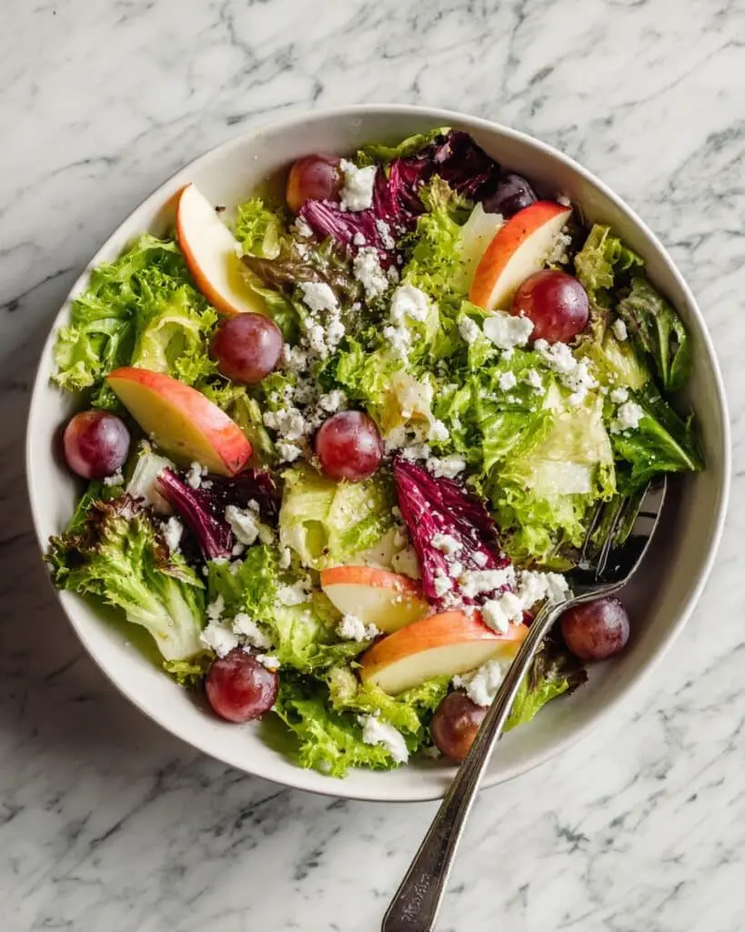 Asian Pear Salad with Blue Cheese and Mixed Greens Recipe