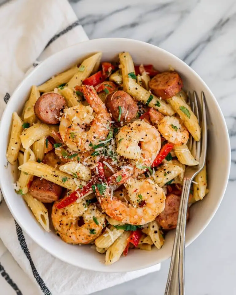 Creamy Cajun Pasta with Shrimp and Andouille Sausage Recipe