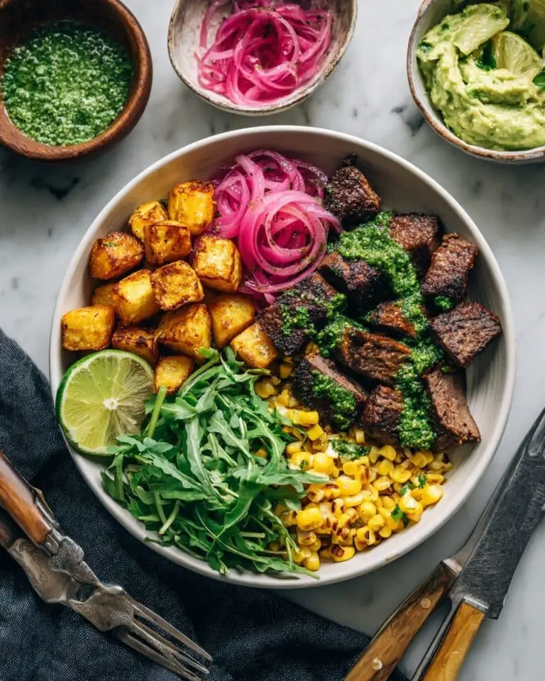 Steak and Roasted Potato Bowls with Chimichurri Recipe