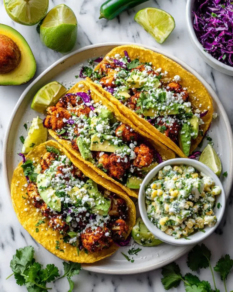Roasted Cauliflower Street Corn Tacos Recipe