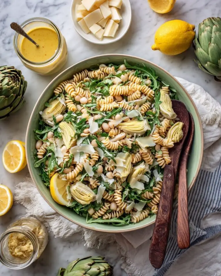 Lemon Artichoke Arugula Pasta Salad Recipe