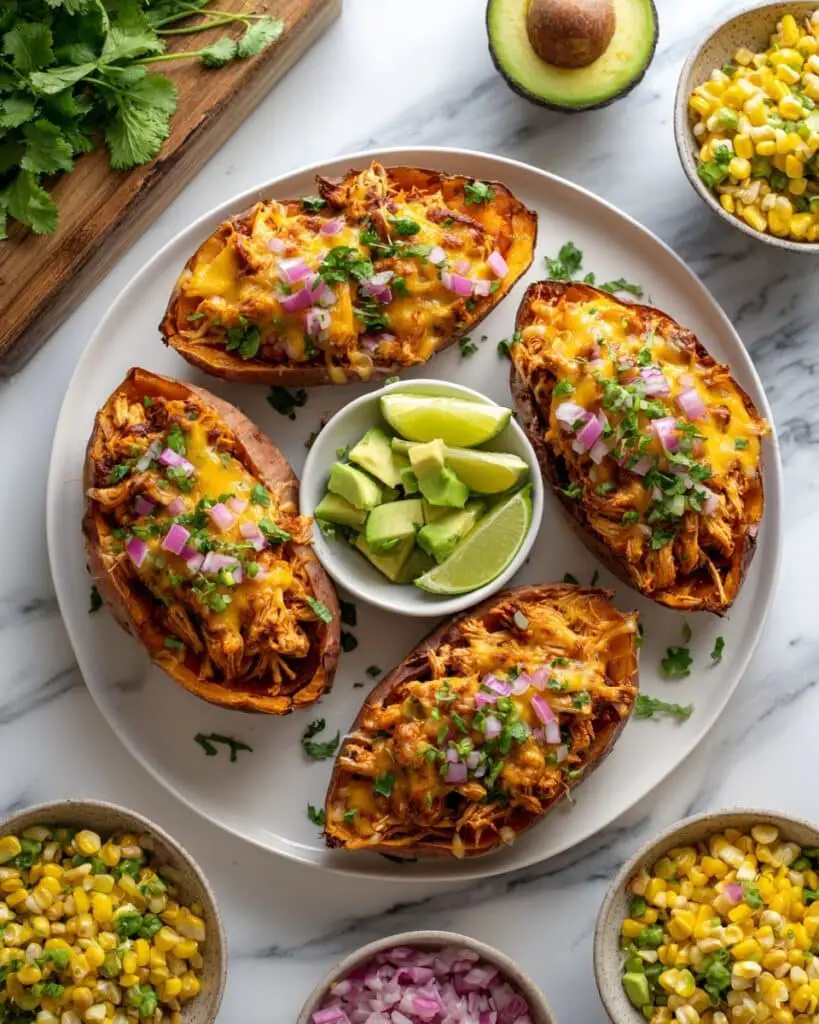 BBQ Chicken Stuffed Sweet Potatoes Recipe